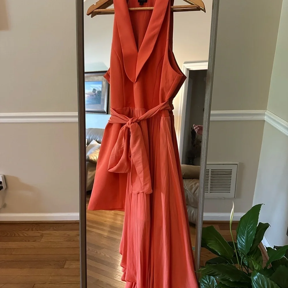 NBD/Revolve Omri Mini Dress in Poppy Orange Elegant Orange Sleeveless Size Large - Picture 1 of 7
